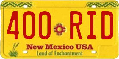 NM license plate 400RID