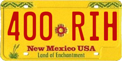 NM license plate 400RIH
