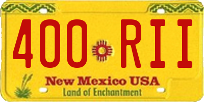 NM license plate 400RII