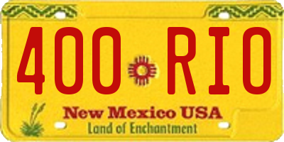 NM license plate 400RIO