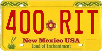 NM license plate 400RIT