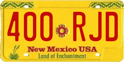 NM license plate 400RJD