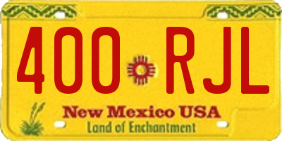 NM license plate 400RJL