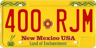 NM license plate 400RJM
