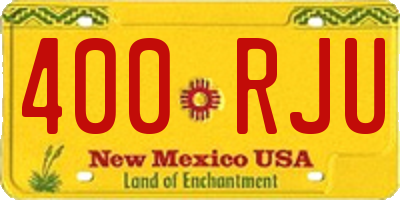 NM license plate 400RJU