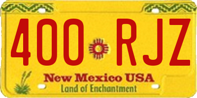 NM license plate 400RJZ