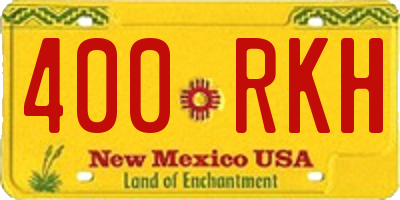 NM license plate 400RKH