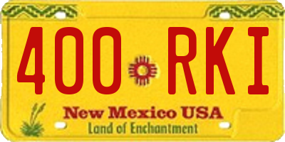 NM license plate 400RKI