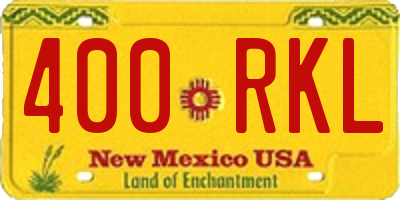 NM license plate 400RKL