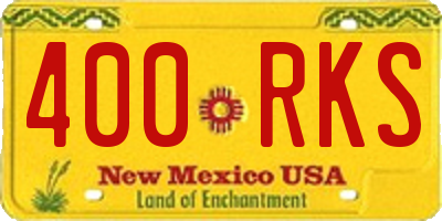 NM license plate 400RKS