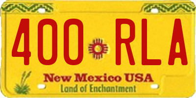 NM license plate 400RLA