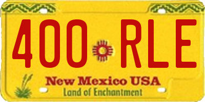 NM license plate 400RLE