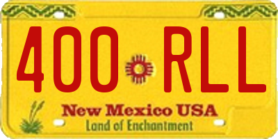 NM license plate 400RLL