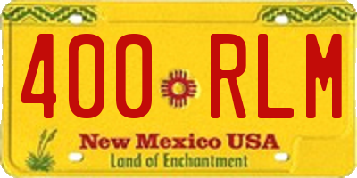 NM license plate 400RLM