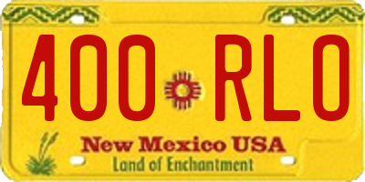 NM license plate 400RLO