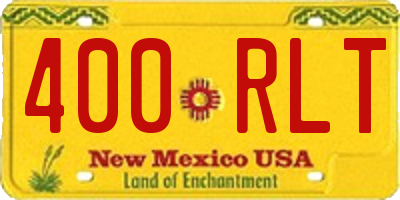 NM license plate 400RLT