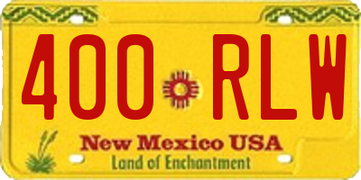 NM license plate 400RLW