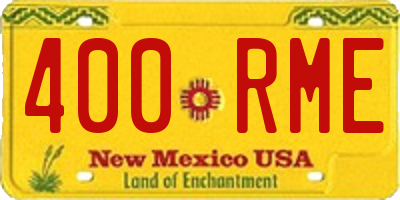 NM license plate 400RME