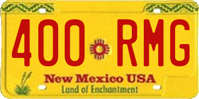 NM license plate 400RMG