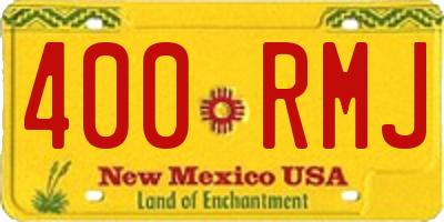 NM license plate 400RMJ