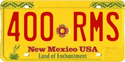 NM license plate 400RMS