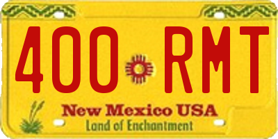 NM license plate 400RMT