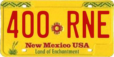 NM license plate 400RNE