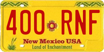 NM license plate 400RNF