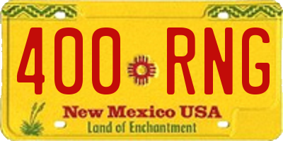 NM license plate 400RNG