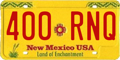 NM license plate 400RNQ