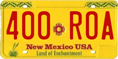 NM license plate 400ROA