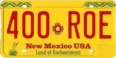 NM license plate 400ROE