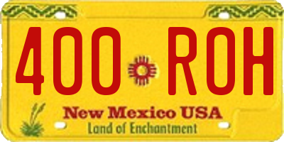 NM license plate 400ROH