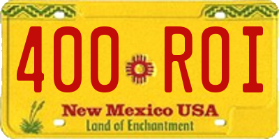 NM license plate 400ROI