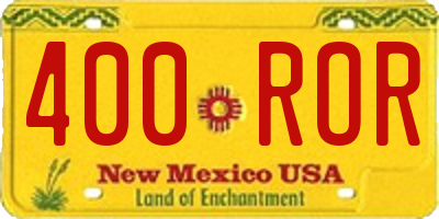 NM license plate 400ROR