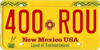 NM license plate 400ROU