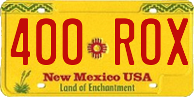 NM license plate 400ROX
