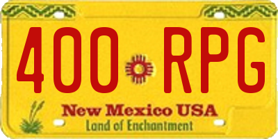NM license plate 400RPG