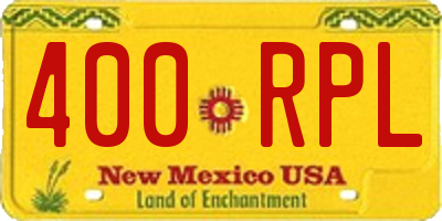 NM license plate 400RPL