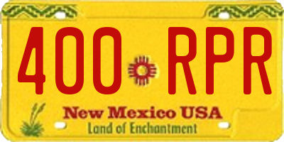 NM license plate 400RPR