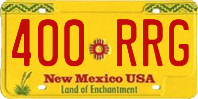 NM license plate 400RRG