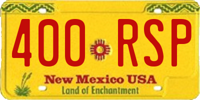 NM license plate 400RSP