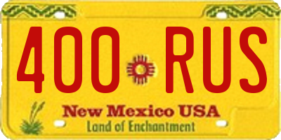 NM license plate 400RUS