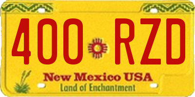NM license plate 400RZD
