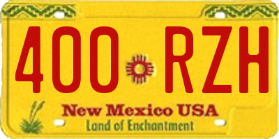 NM license plate 400RZH