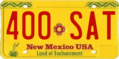 NM license plate 400SAT