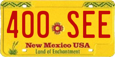 NM license plate 400SEE