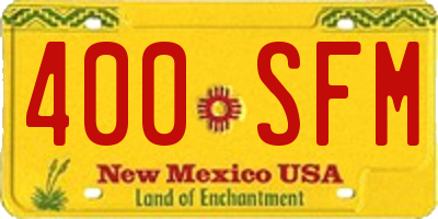NM license plate 400SFM