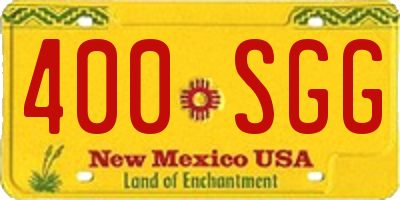 NM license plate 400SGG