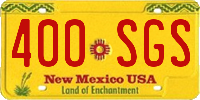 NM license plate 400SGS